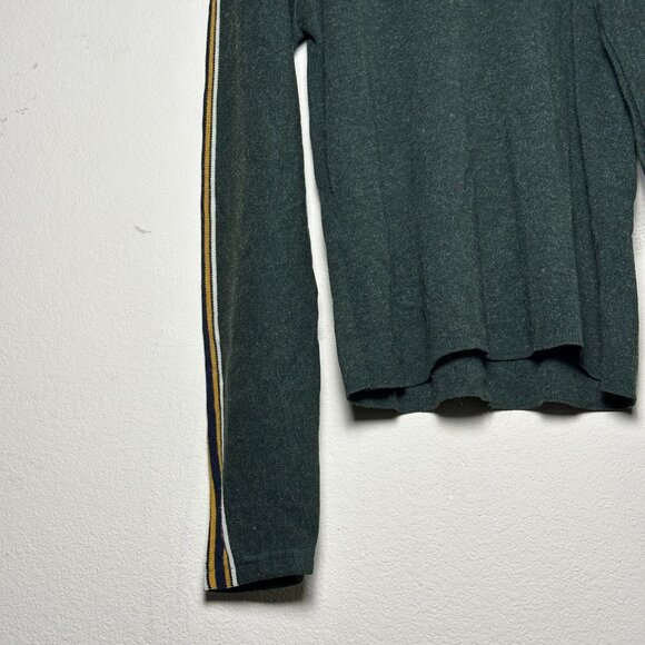VTG 90s Aeropostale Acrylic Sweater Men M Green Retro Gorp Cottage Crewneck Line - Picture 10 of 11